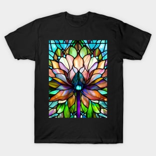 Stained Glass Lotus Flower T-Shirt